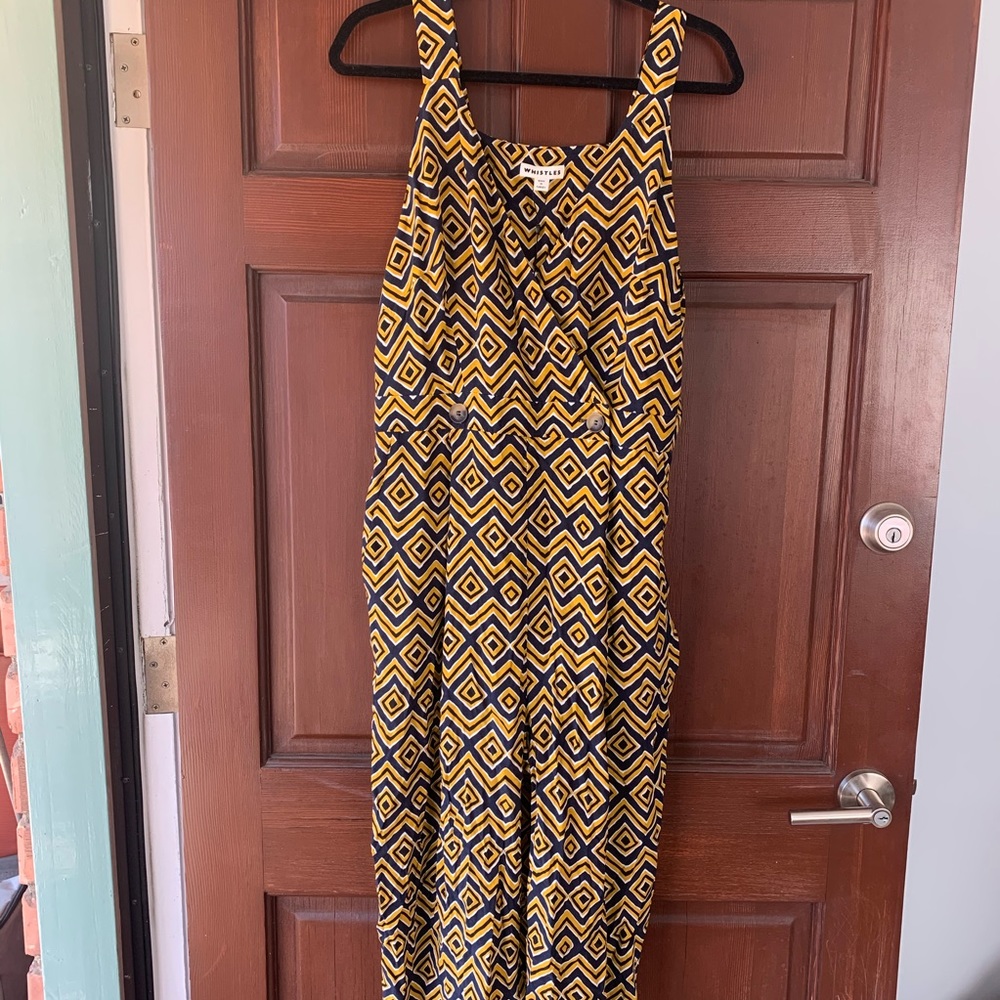 Whistles zig zag Lara button jumpsuit